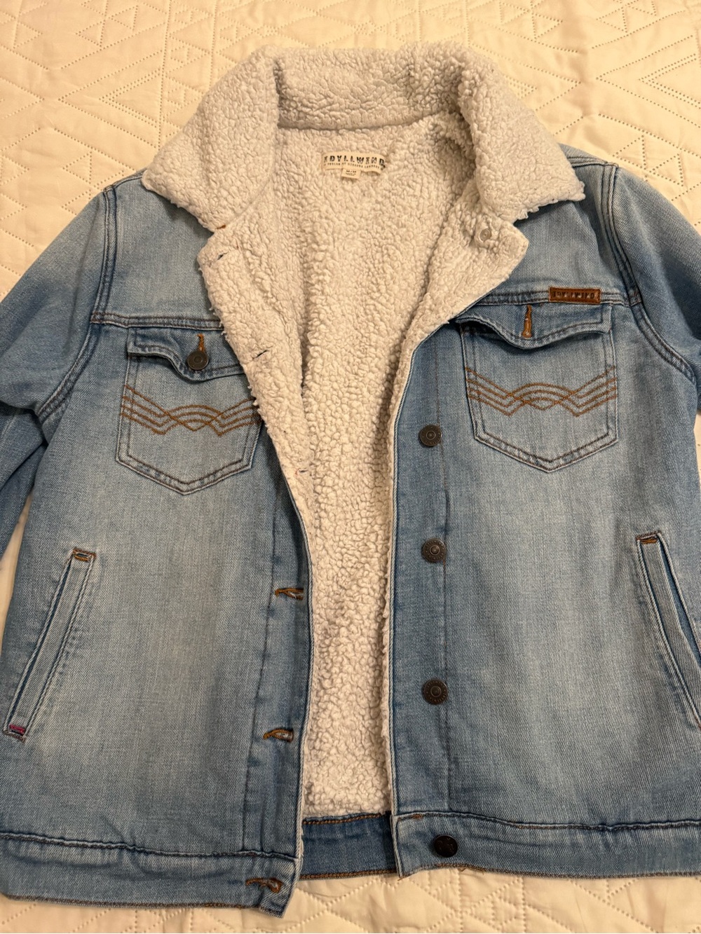 Idyllwind Light Blue Sherpa-Lined Denim Trucker Jacket